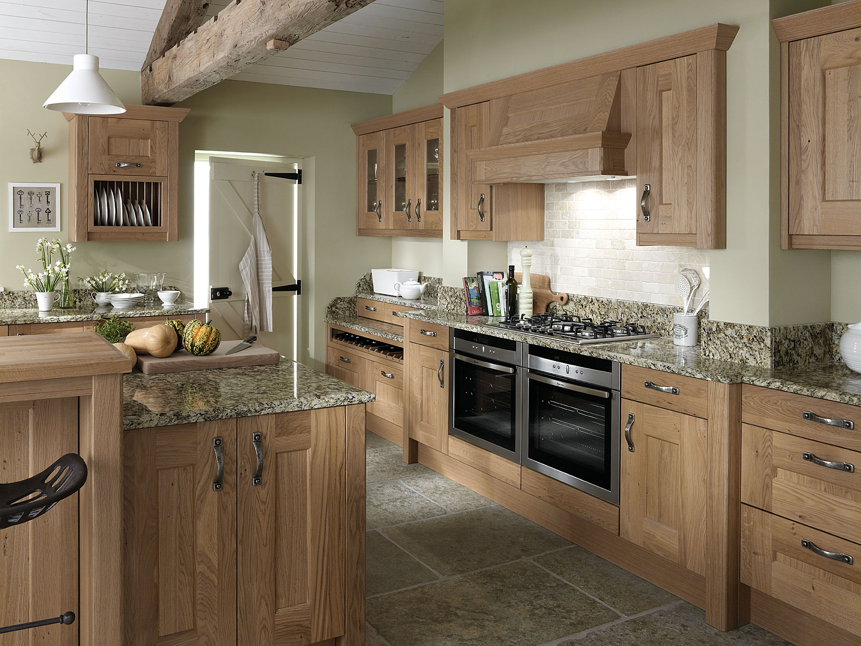 light oak wood kitchen floor